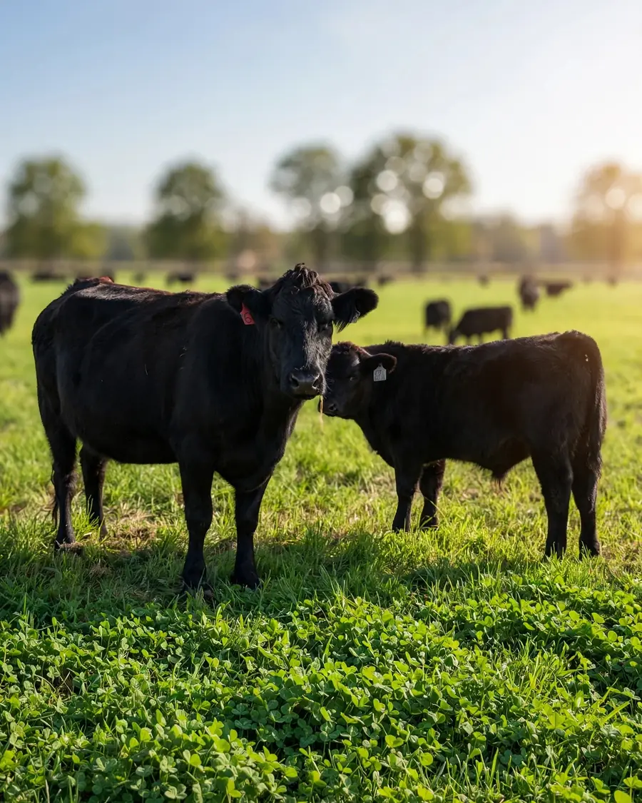 Cattle at golden hour